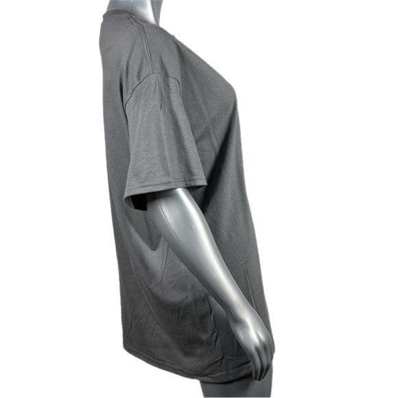 Charcoal Grey Short Sleeve Graphic T ‘Fuel by Iced Coffee & Anxiety’ with Skull - Picture 4 of 10